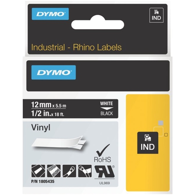 Dymo Black on White ID Label 1805442