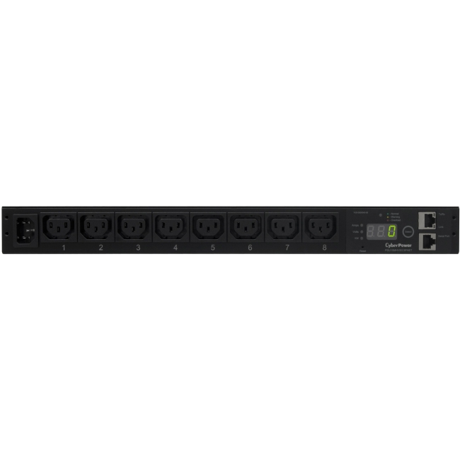 CyberPower Monitored PDU RM 1U 15A 8-Outlet PDU15MHVIEC8FNET