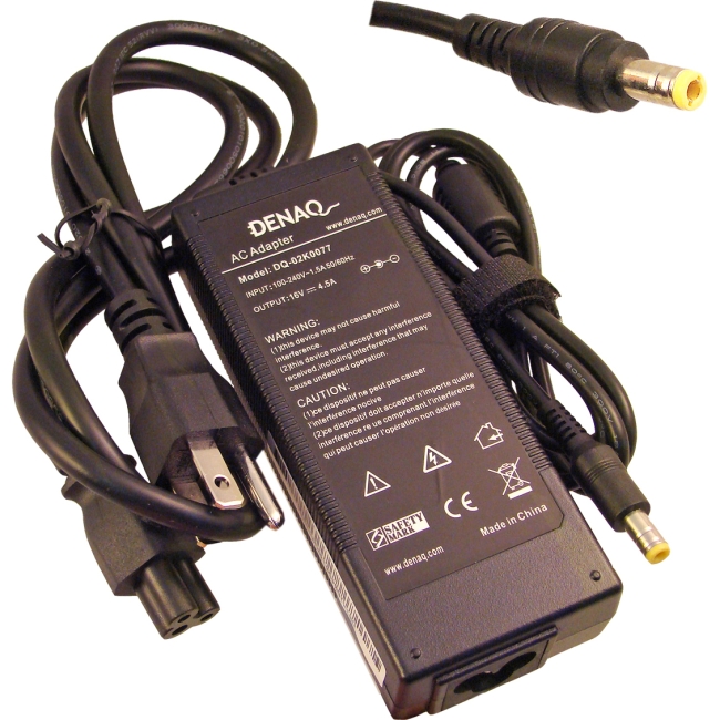 Denaq 16V 4.5A 5.5mm-2.5mm AC Adapter for IBM DQ-02K0077-5525