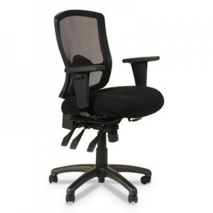 Alera Etros Series Petite Mid-Back Multifunction Mesh Chair, Black ALEET4017