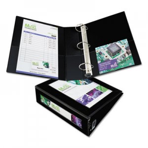 Avery Framed View Heavy-Duty Binders, 3 Rings, 3" Capacity, 11 x 8.5, Black AVE68037 68037