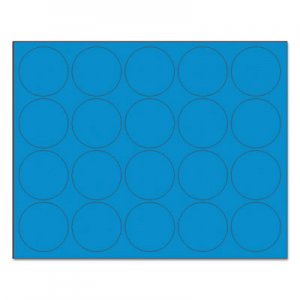 MasterVision Interchangeable Magnetic Board Accessories, Circles, Blue, 3/4", 20/Pack BVCFM1601 FM1601