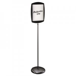 MasterVision Floor Stand Sign Holder, Rectangle, 15x11 sign, 66"H, Black Frame BVCSIG07060101 SIG07060101