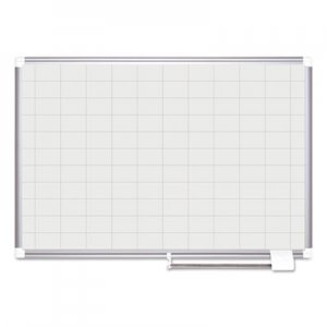 MasterVision Grid Planning Board, 48 x 36, 2 x 3 Grid, White/Silver BVCMA0593830 MA0593830