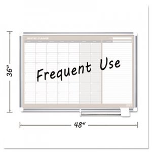 MasterVision 4 Month Planner, 48x36, White/Silver BVCGA05105830 GA05105830