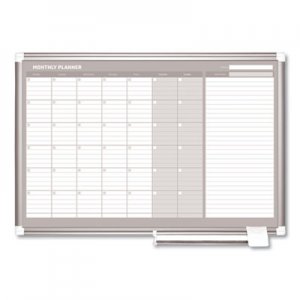MasterVision Monthly Planner, 36x24, Silver Frame BVCGA0397830 GA0397830