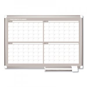 MasterVision 4 Month Planner, 36x24, Aluminum Frame BVCGA03105830 GA03105830