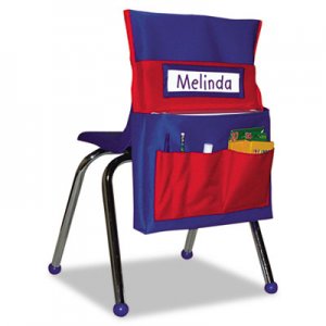 Carson-Dellosa Education Chairback Buddy Pocket Chart, 15 x 19, Blue/Red CDPCD158035 158035