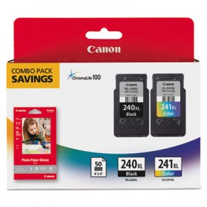 Canon High-Yield Ink & Paper Combo Pack, Black/Tri-Color CNM5206B005 5206B005