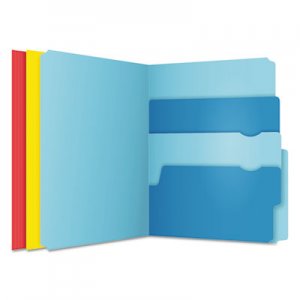 Pendaflex Divide It Up File Folders, 1/2-Cut Tabs, Letter Size, Assorted, 12/Pack PFX10773 10773