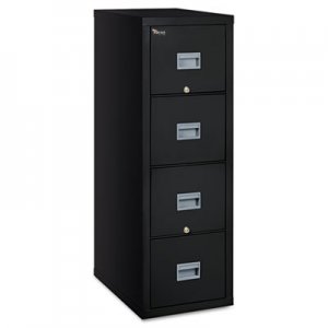 FireKing Patriot Insulated Four-Drawer Fire File, 17-3/4w x 25d x 52-3/4h, Black FIR4P1825CBL 4P1825-CBL