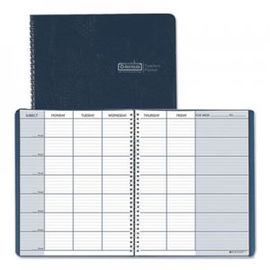 House of Doolittle Teacher's Planner, Embossed Simulated Leather Cover, 11 x 8-1/2, Blue HOD50907 509-07