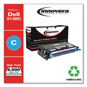 Innovera Remanufactured Cyan High-Yield Toner, Replacement for Dell 3130 (330-1199), 9,000 Page-Yield IVRD3130C