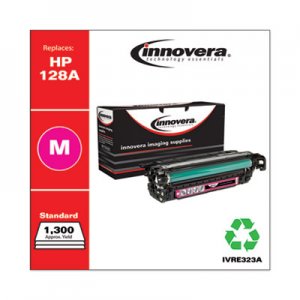Innovera Remanufactured Magenta Toner, Replacement for HP 128A (CE323A), 1,300 Page-Yield IVRE323A