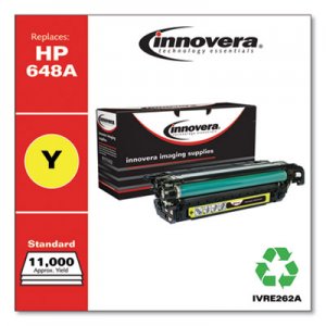 Innovera Remanufactured Yellow Toner, Replacement for HP 648A (CE262A), 11,000 Page-Yield IVRE262A
