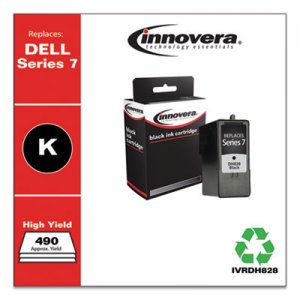 Innovera Remanufactured Black High-Yield Ink, Replacement for Dell Series 7 (CH883), 490 Page-Yield IVRDH828