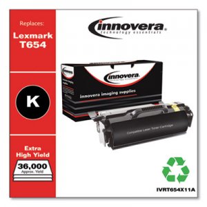 Innovera Remanufactured Black Toner, Replacement for Lexmark T654 (T654X11A), 36,000 Page-Yield IVRT654X11A