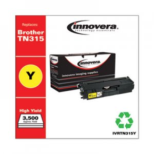 Innovera Remanufactured Yellow High-Yield Toner, Replacement for Brother TN315Y, 3,500 Page-Yield IVRTN315Y