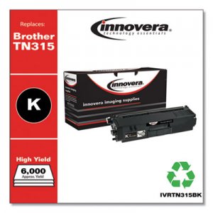 Innovera Remanufactured Black High-Yield Toner, Replacement for Brother TN315BK, 6,000 Page-Yield IVRTN315BK