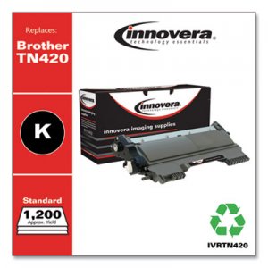 Innovera Remanufactured Black Toner, Replacement for Brother TN420, 1,200 Page-Yield IVRTN420