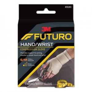 Futuro Energizing Support Glove, Medium, Palm Size 7 1/2" - 8 1/2", Tan MMM09183EN 09183EN