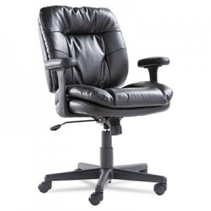 OIF Executive Bonded Leather Swivel/Tilt Chair, Supports up to 250 lbs, Black Seat/Back/Base OIFST4819