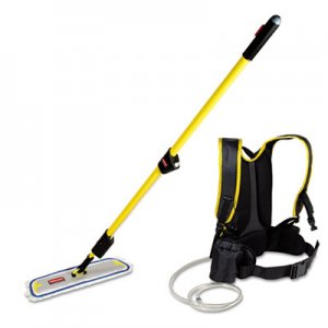Rubbermaid Commercial Flow Finishing System, 56" Handle, 18" Mop Head, Yellow RCPQ979 FGQ97900YL00