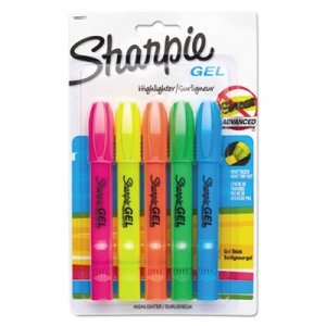 Sharpie Gel Highlighters, Bullet Tip, Assorted Colors, 5/Set SAN1803277 1803277