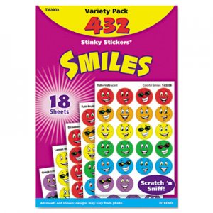 TREND Stinky Stickers Variety Pack, Smiles, 432/Pack TEPT83903 T83903