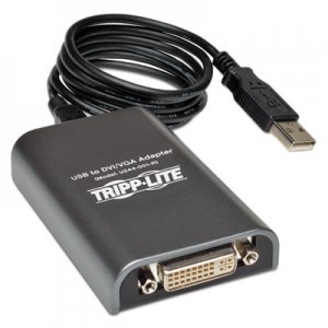 Tripp Lite USB 2.0 to DVI/VGA External Multi-Monitor Video Card, 128 MB SDRAM TRPU244001R U244-001-R