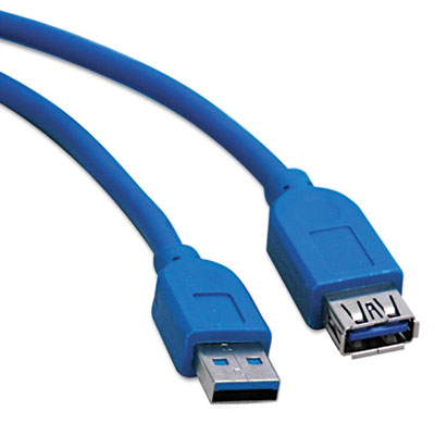 Tripp Lite USB 3.0 Extension Cable, A/A, 10 ft., Blue U324010 TRPU324010 U324-010