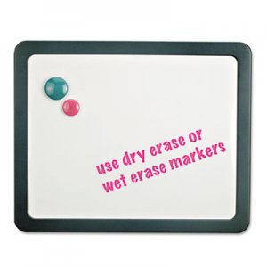 Universal Recycled Cubicle Dry Erase Board, 15 7/8 x 12 7/8, Charcoal, with Three Magnets UNV08165