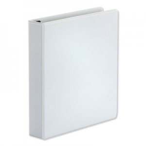 Universal Comfort Grip Deluxe Plus D-Ring View Binder, 1-1/2" Capacity, 8-1/2 x 11, White UNV30722
