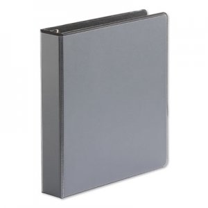 Universal Comfort Grip Deluxe Plus D-Ring View Binder, 1-1/2" Capacity, 8-1/2 x 11, Black UNV30721