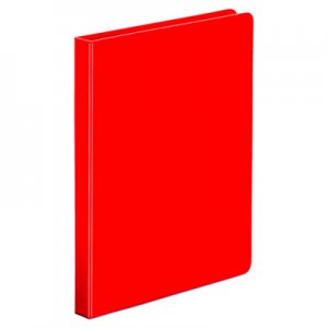 Universal Economy Non-View Round Ring Binder, 3 Rings, 0.5" Capacity, 11 x 8.5, Red UNV30403