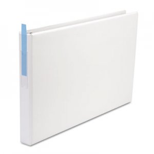 Universal Ledger-Size Round Ring Binder with Label Holder, 3 Rings, 1" Capacity, 11 x 17, White UNV35420