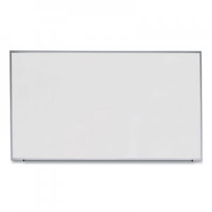 Universal Dry Erase Board, Melamine, 72 x 48, Satin-Finished Aluminum Frame UNV43626