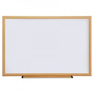 Universal Dry Erase Board, Melamine, 36 x 24, Oak Frame UNV43619