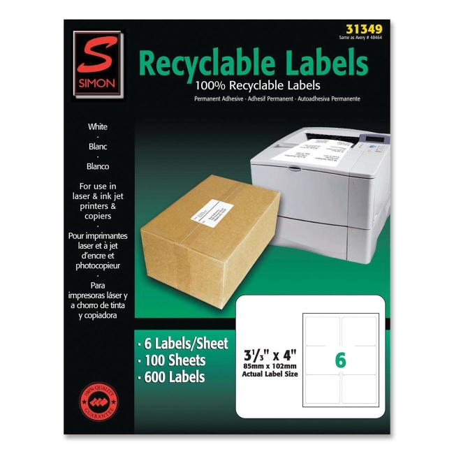 Simon Marketing Recyclable Shipping Label SL31349 SJPSL31349