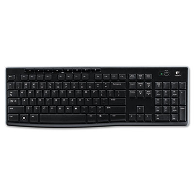 Logitech K270 Wireless Keyboard, USB Unifying Receiver, Black 920003051 LOG920003051 920-003051