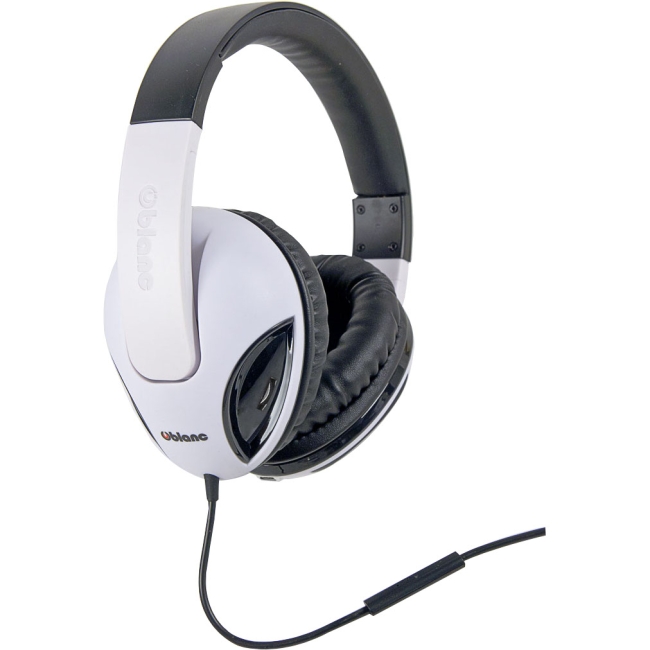 SYBA Multimedia Oblanc Cobra (White Black) Subwoofer Headphone W/In-line Microphone OG-AUD63049