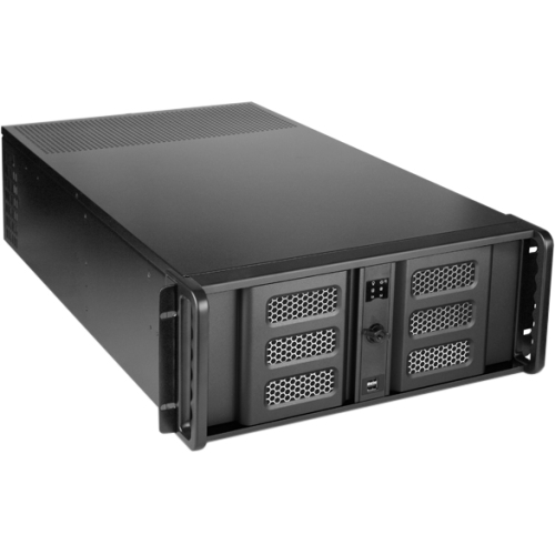 iStarUSA 4U Compact Stylish Rackmount Chassis with 8" Touch Screen LCD D-407SE-BK-TS859 D-407SE-TS859