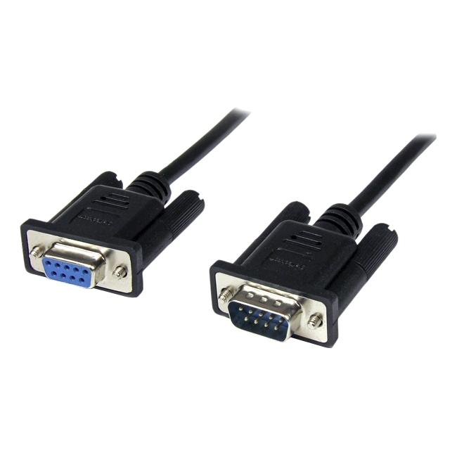 StarTech.com 1m Black DB9 RS232 Serial Null Modem Cable F/M SCNM9FM1MBK