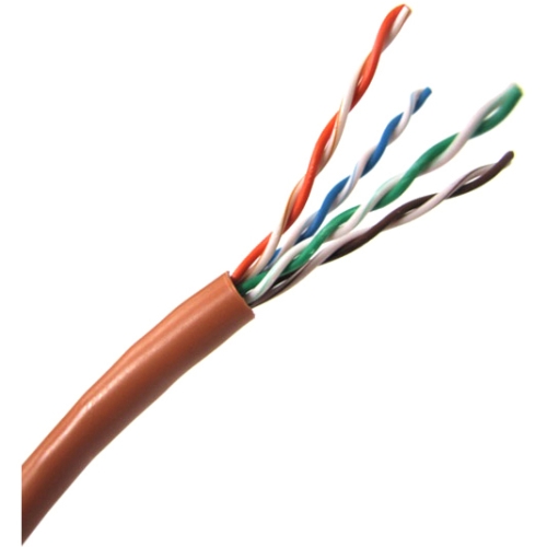 Weltron 1000ft Cat5E UTP 350MHz Stranded PVC CMR Cable - Orange T2404L5EPA-OR