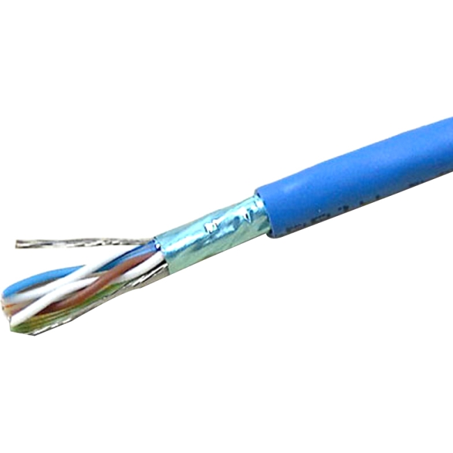 Weltron Cat5E Solid Shielded Riser (CMR) 4 Pair Cable T2404L5ESH-BL