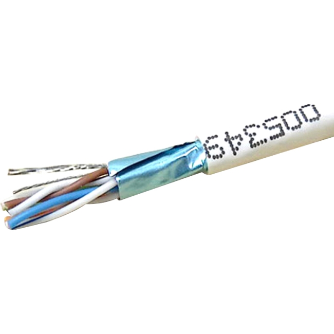 Weltron Cat5E Solid Shielded Riser (CMR) 4 Pair Cable T2404L5ESH-WH