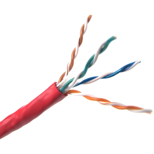 Weltron 1000ft Cat6 UTP 550 MHz Solid PVC CMR Cable - Red T2404L6-RD