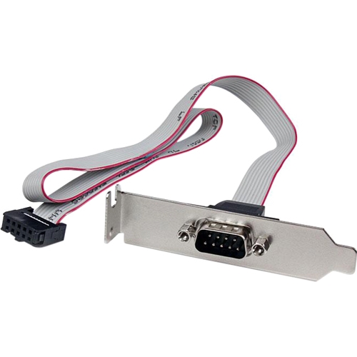 StarTech.com 1 Port 16in DB9 Serial Port Bracket to 10 Pin Header - Low Profile PLATE9M16LP