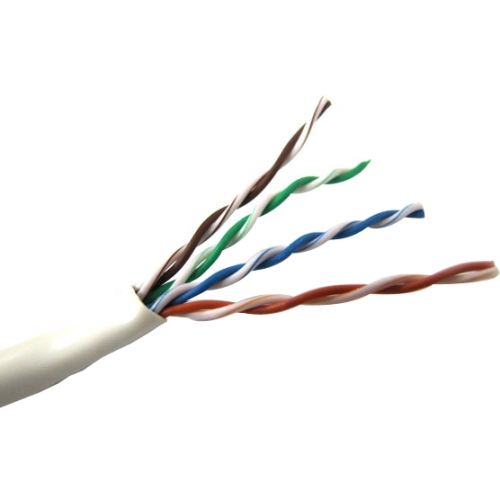 Weltron Cat5E UTP 350 MHz Solid PVC CMR Cable T2404L5E-WH