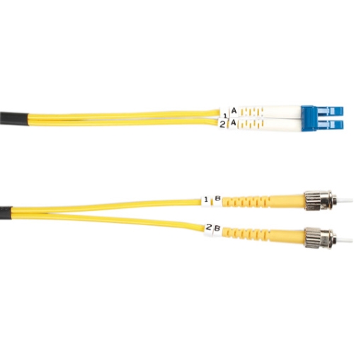 Black Box Single-Mode Value Line Patch Cable, ST-LC, 2-m (6.5-ft.) FOSM-002M-STLC